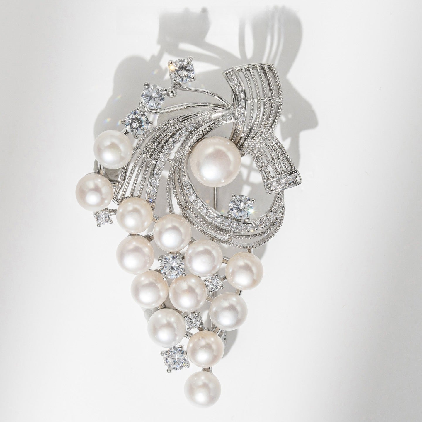 Natural Freshwater Pearl Grape Brooch