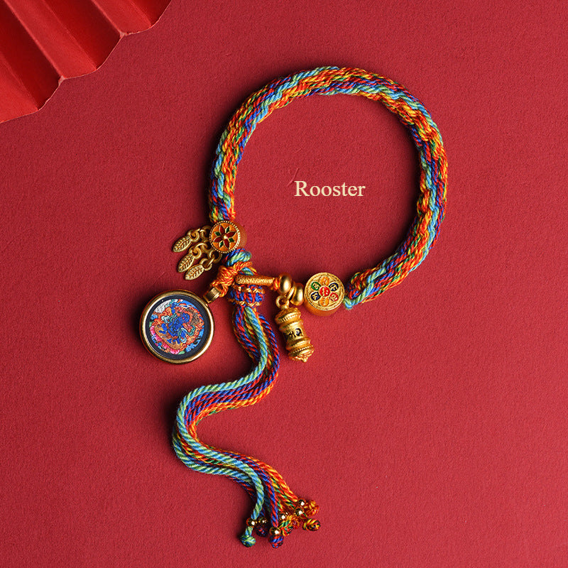 Buddha Life Eight Patron Saints of Tibetan Thangka, Tibetan Thangka Hand Rope