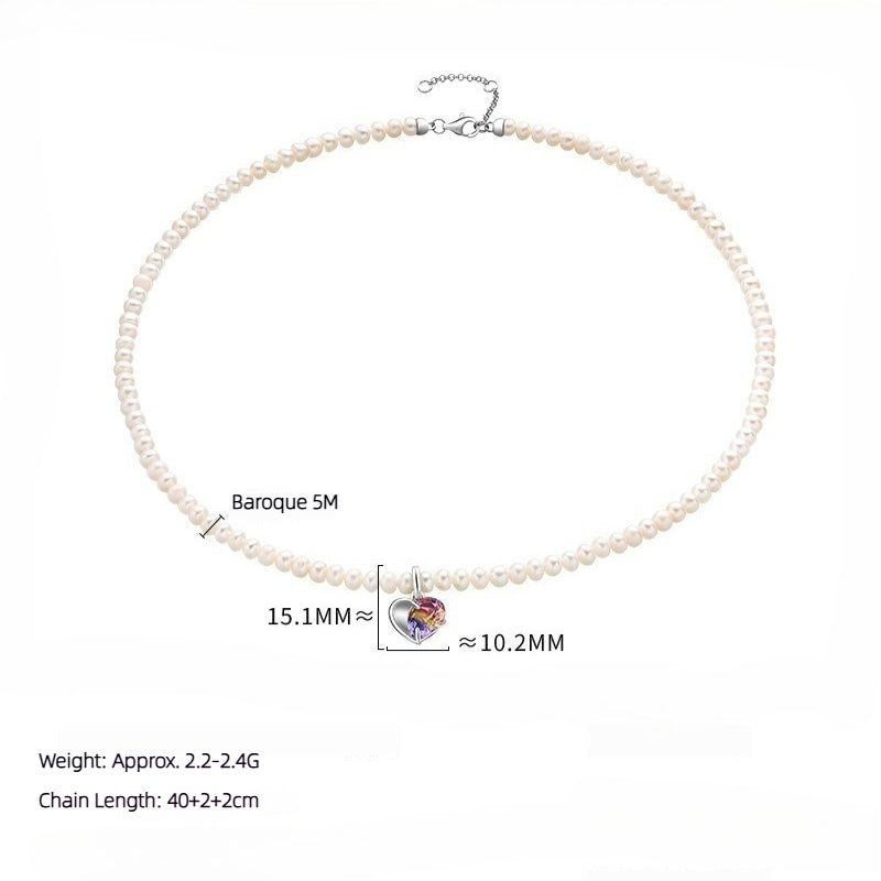 Pearl Necklace S925 Silver Baroque Necklace