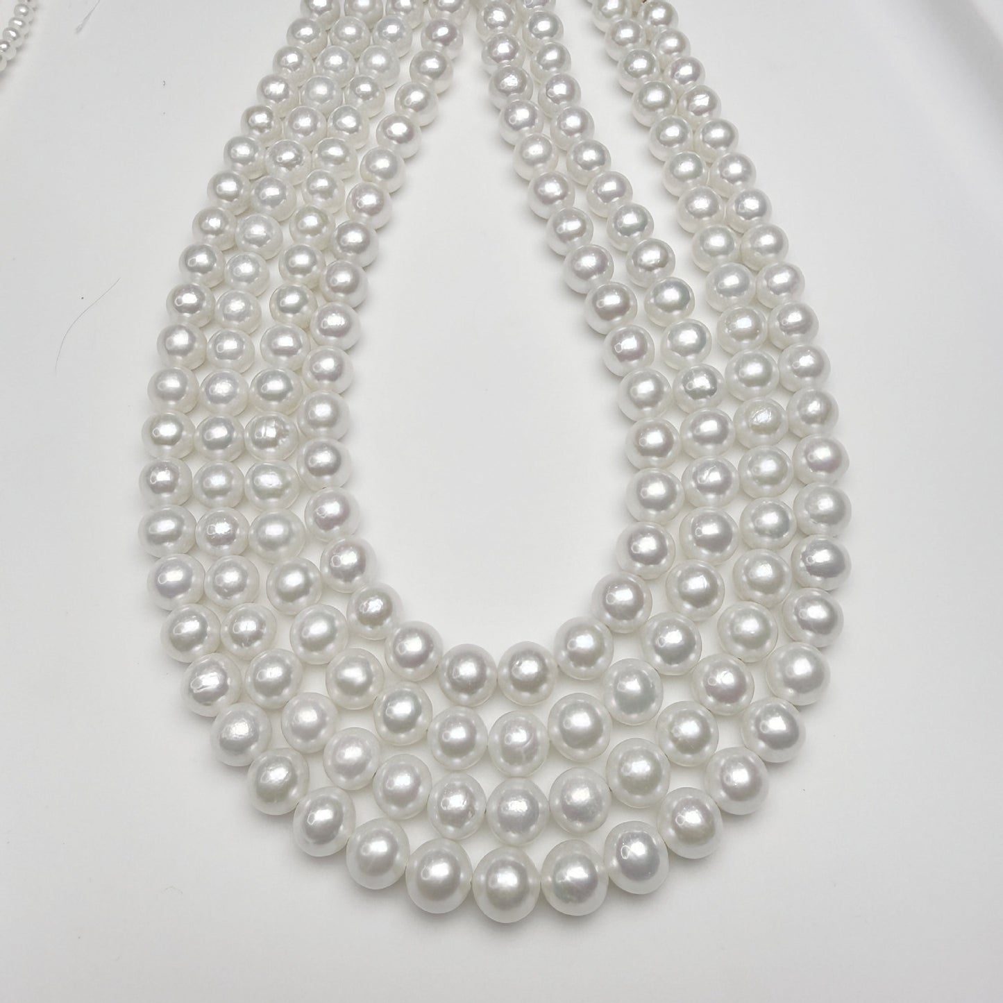 9–10mm Natural Freshwater Pearl Beads – Near Round Pearls for DIY Necklaces & Earrings