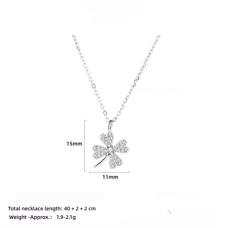 925 Sterling Silver Lucky Clover Necklace