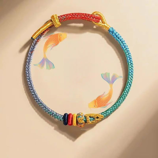 Buddha Life Exam Shore Good Luck Bracelet Koi Wenchang Knot Bracelet