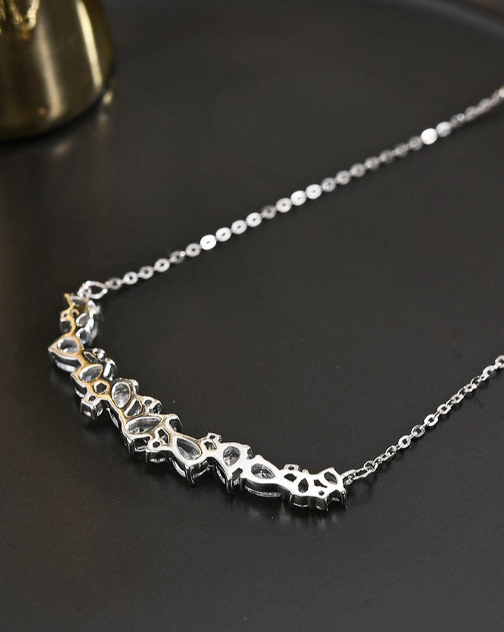 Whole Body S925 Silver Necklace Women's Light Luxury Niche Design Advanced Sense Collarbone Chain Ins Simple Cold Wind Accessories