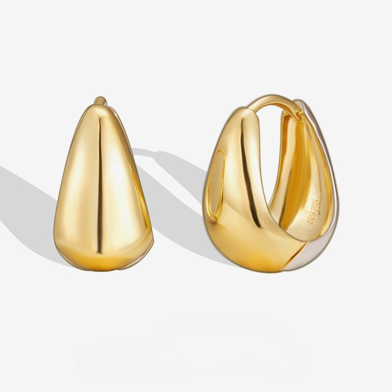 925 Sterling Silver Water Drop Earrings Personalized Simple Design Silver Jewelry