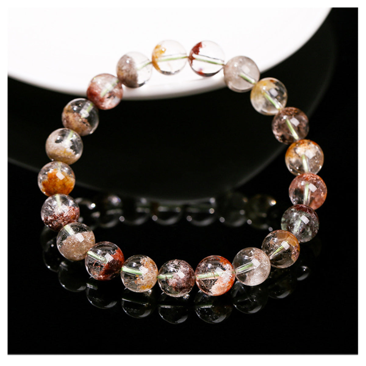 Buddha Life 7A/8A Natural Ice Transparent Ghost Crystal Bracelet