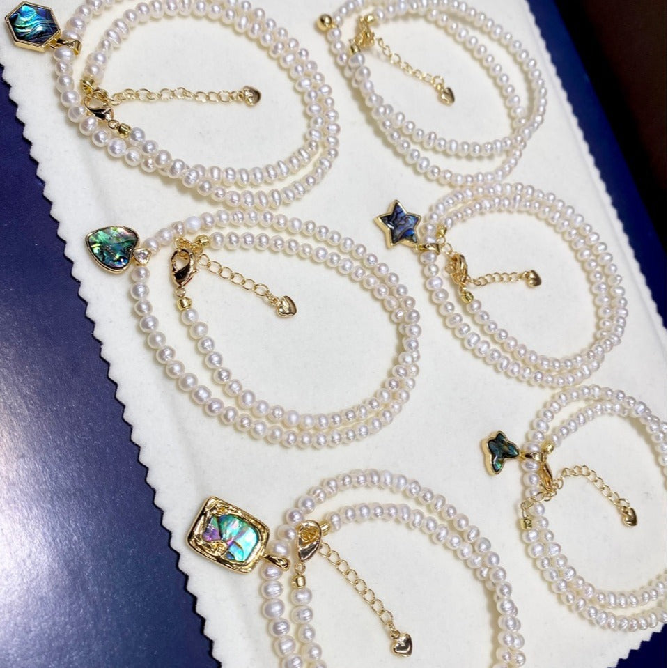 Natural Freshwater Pearl Heart Abalone Shell Pendant – Elegant Mother of Pearl Jewelry for Women