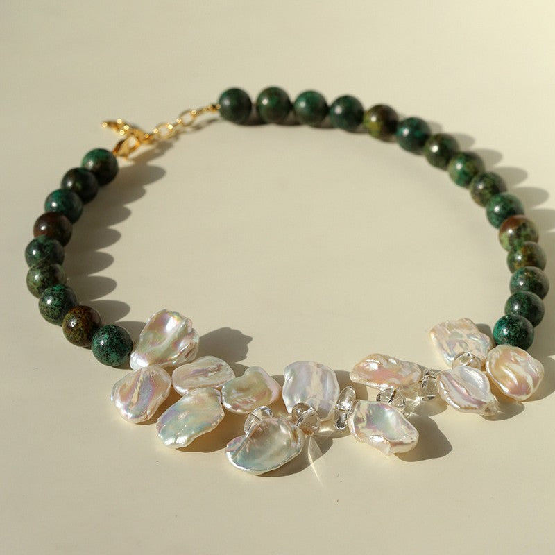 Vintage Petal Baroque Pearl Necklace