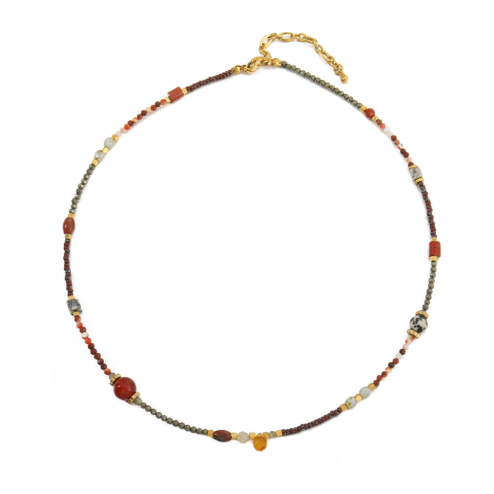 Buddha Life French Retro Natural Stone Necklace