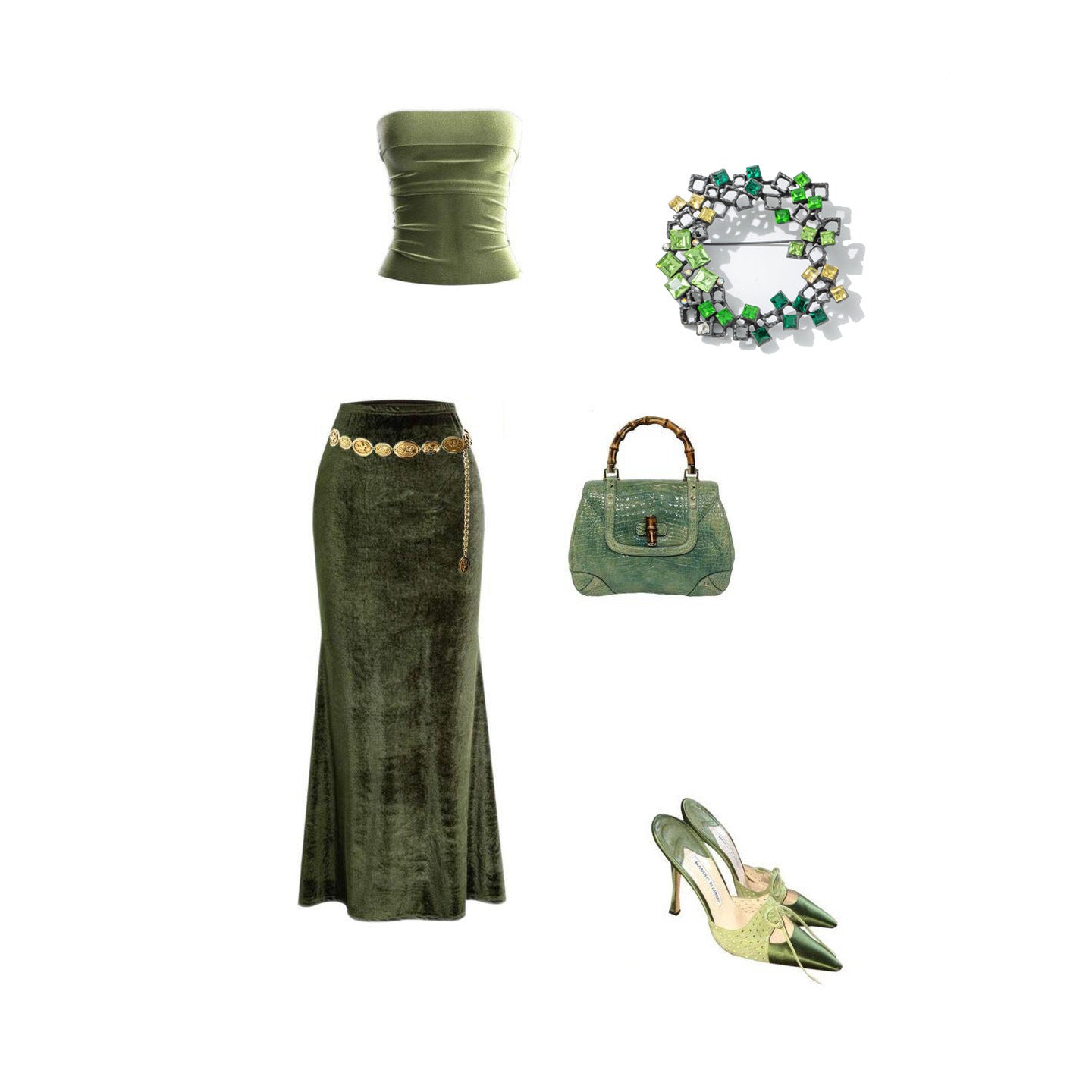 Crystal Circle Brooch