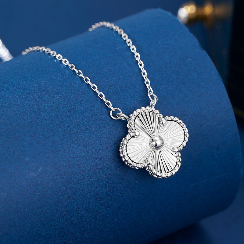 Christmas Gift 925 Sterling Silver Clover Necklace
