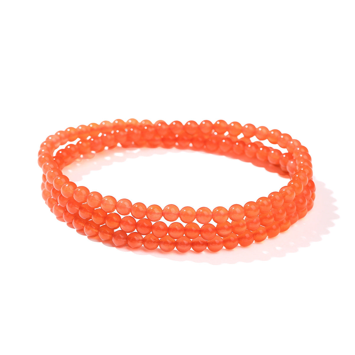 Buddha Life 7A Natural South Red Agate Multi-circle Bracelet