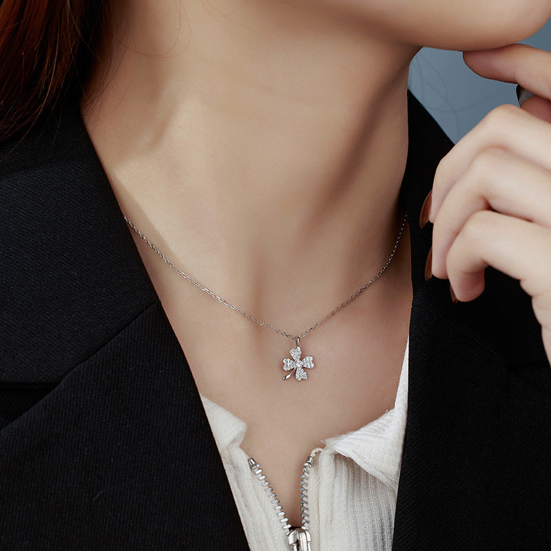 925 Sterling Silver Lucky Clover Necklace