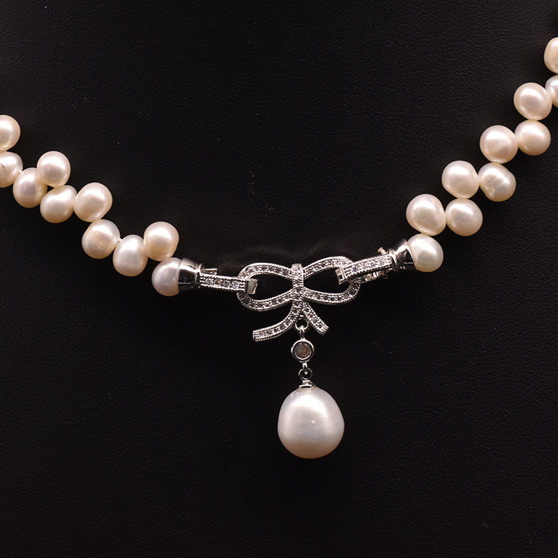Natural Pearl Necklace Vintage Pearl Jewelry