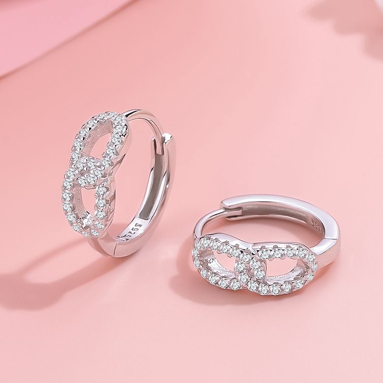 Dapaza S925 Silver Figure-eight Earrings