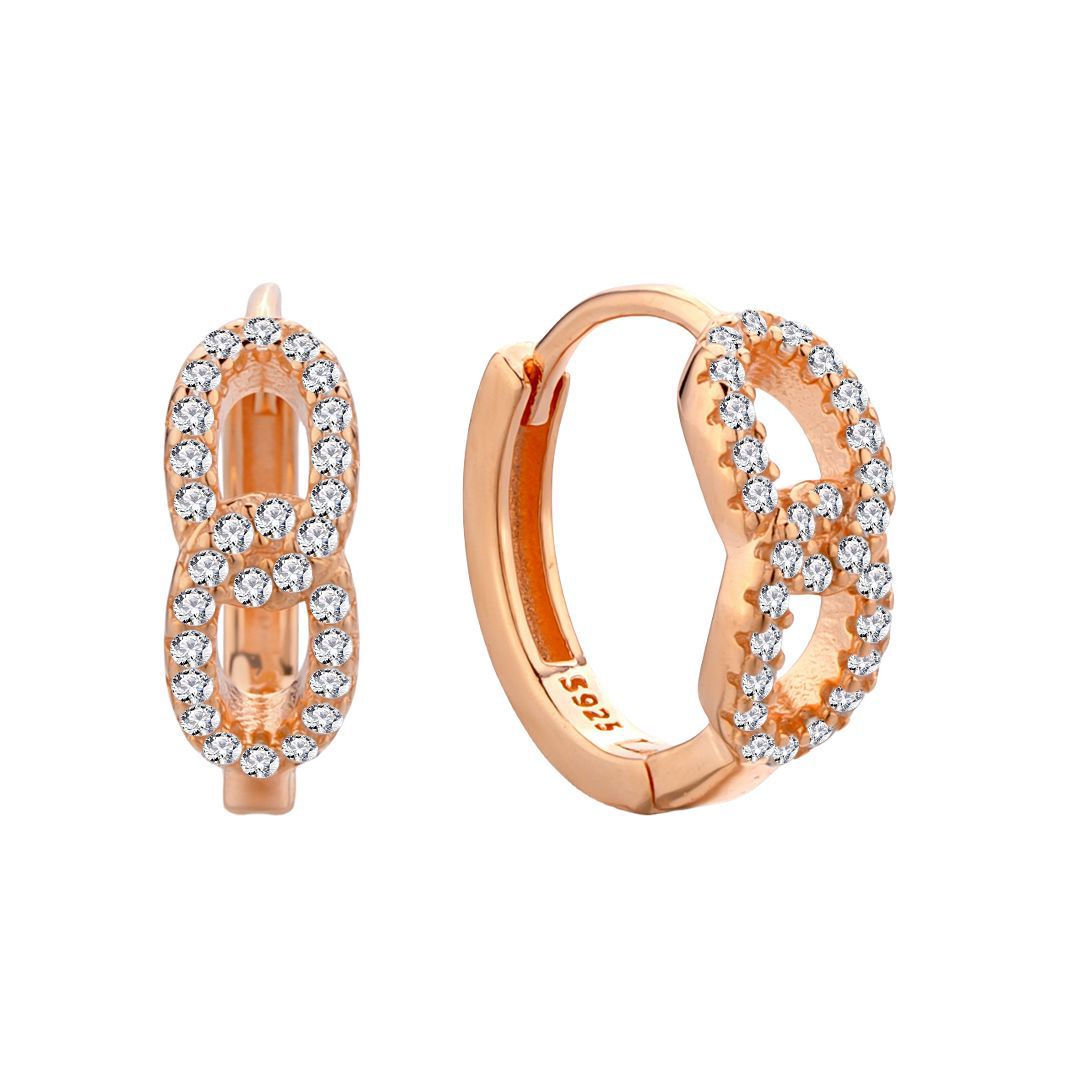 Dapaza S925 Silver Figure-eight Earrings