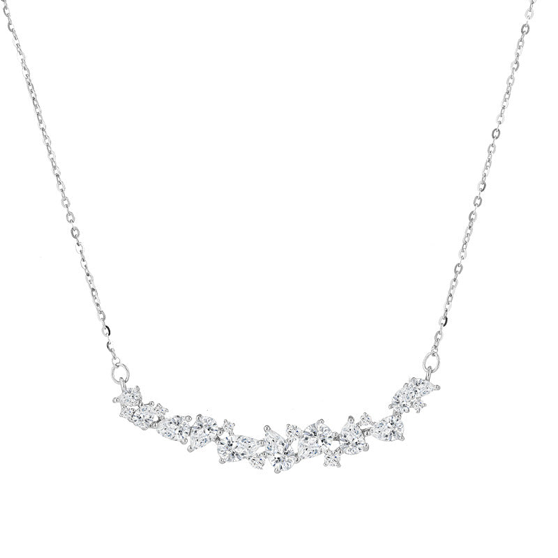 Whole Body S925 Silver Necklace Women's Light Luxury Niche Design Advanced Sense Collarbone Chain Ins Simple Cold Wind Accessories
