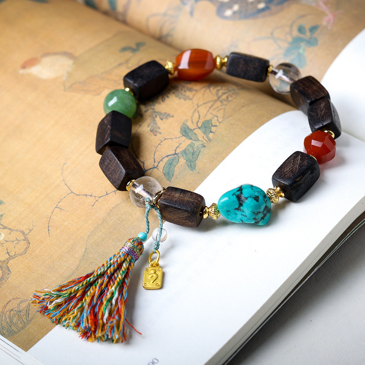 Buddha Life Agarwood Random Bead Bracelet Tibetan Beeswax Bead Bracelet