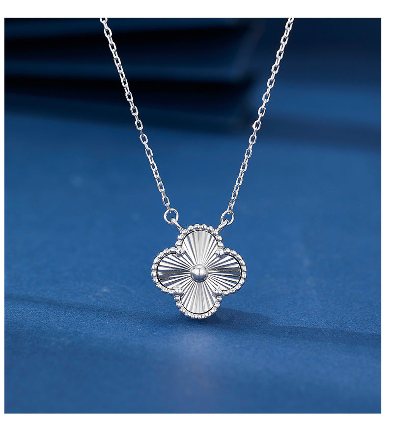 Christmas Gift 925 Sterling Silver Clover Necklace