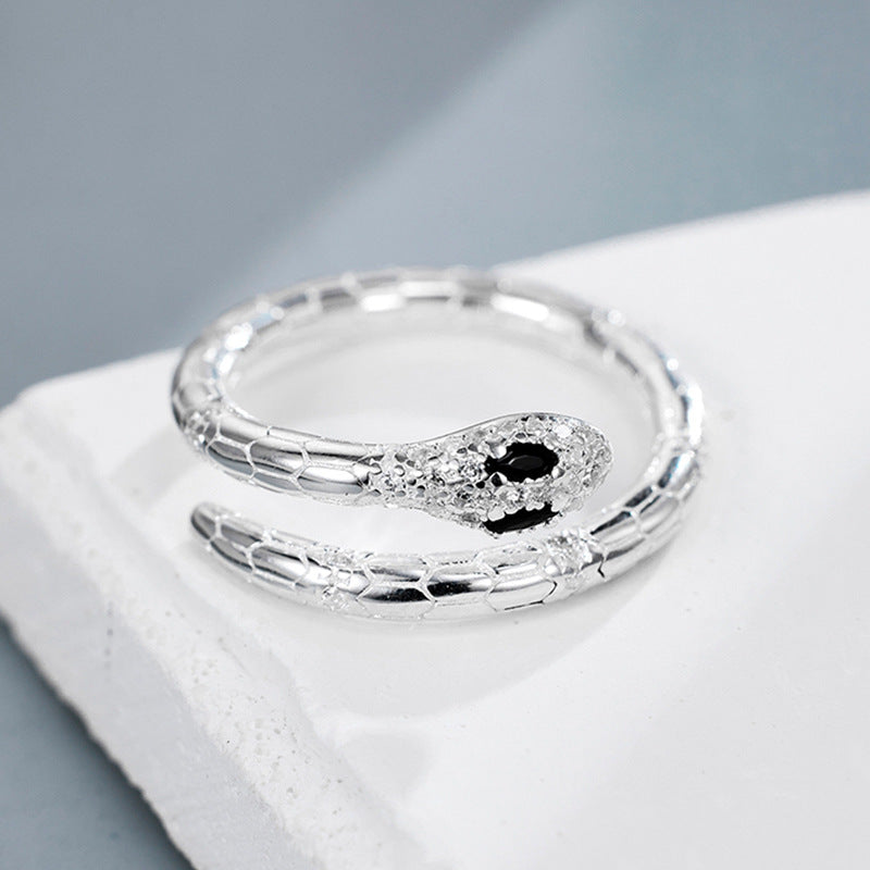 Dapaza's New S925 Sterling Silver Serpentine Zircon Ring
