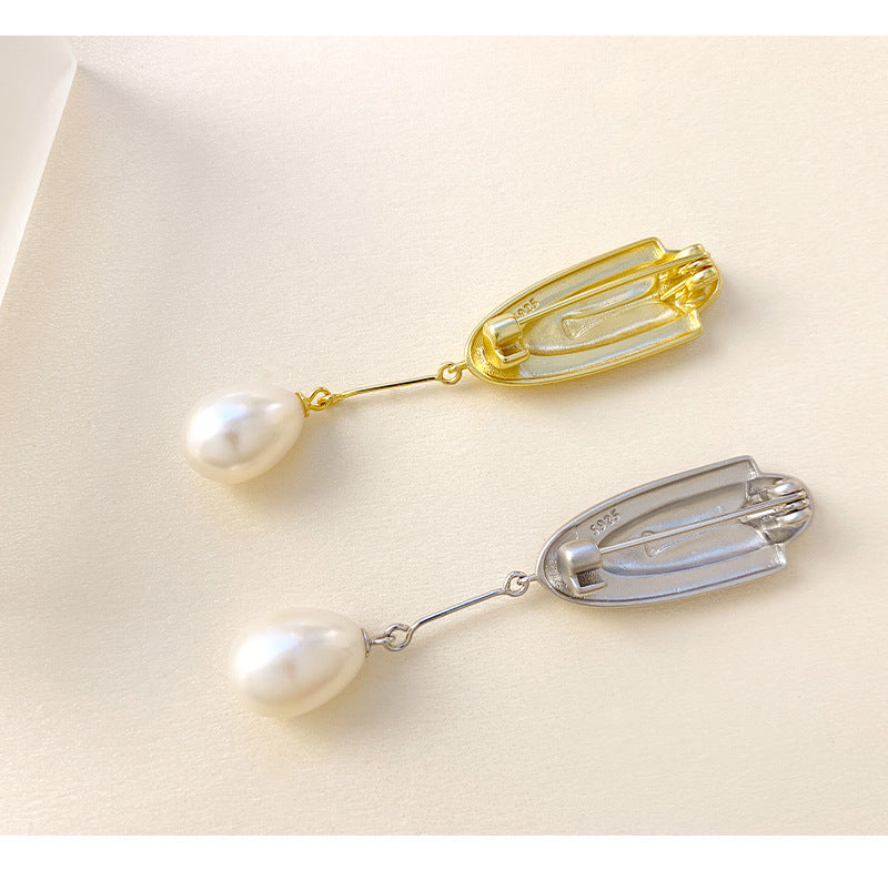 Dapaza 925 Sterling Silver Portrait Brooch