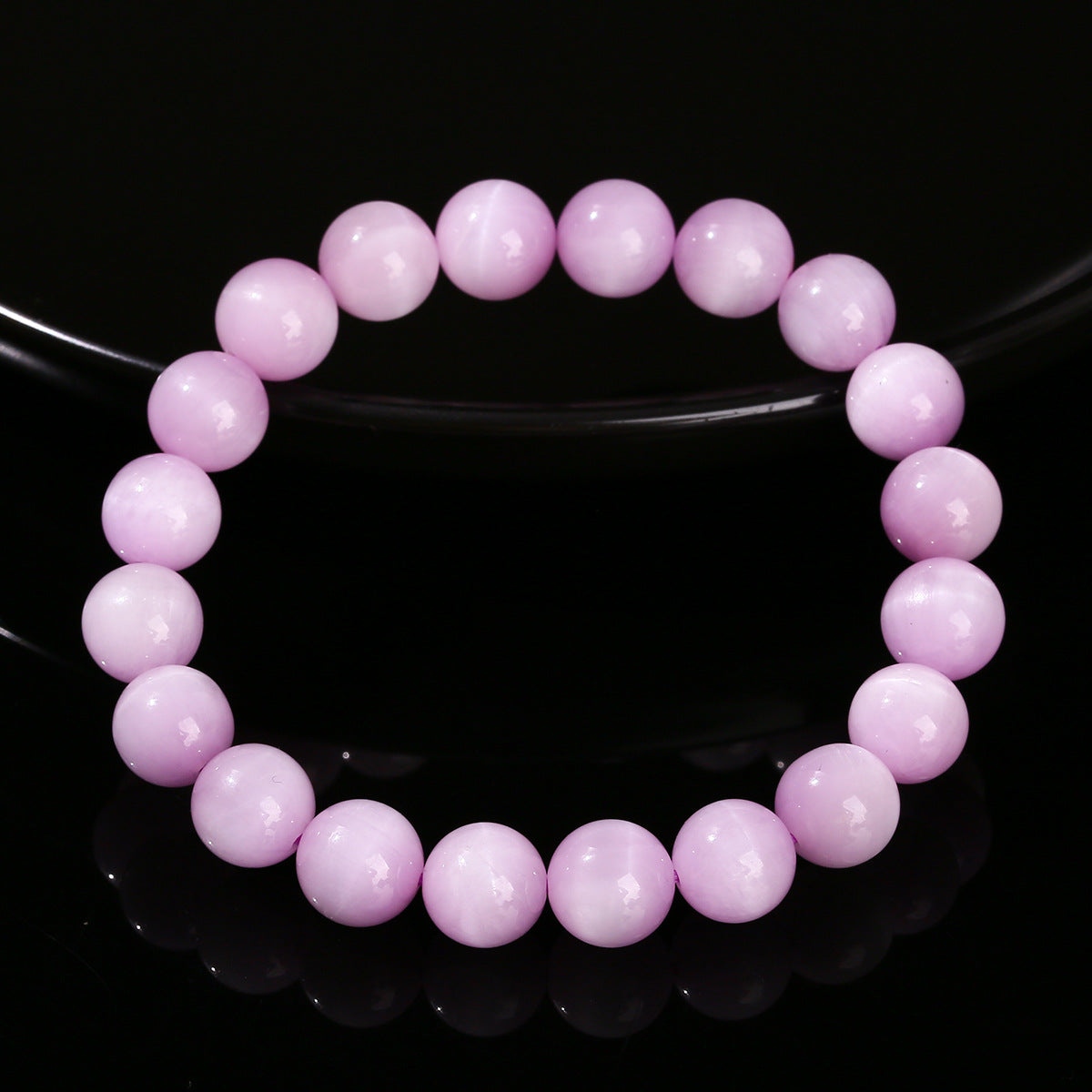 Buddha Life 7A Natural Cat's Eye Kunzite Purple Crystal Bracelet Women's