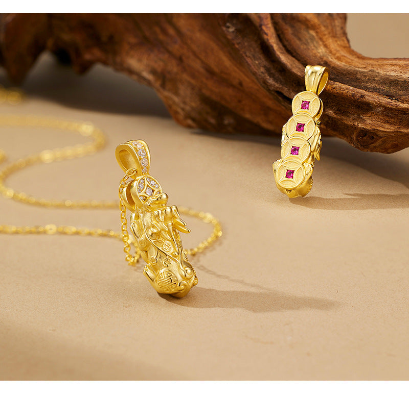 S925 Sterling Silver Pixiu Chinese Design Necklace