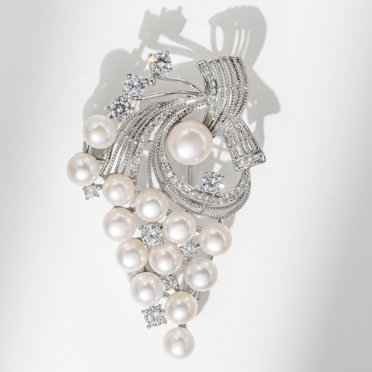 Natural Freshwater Pearl Grape Brooch