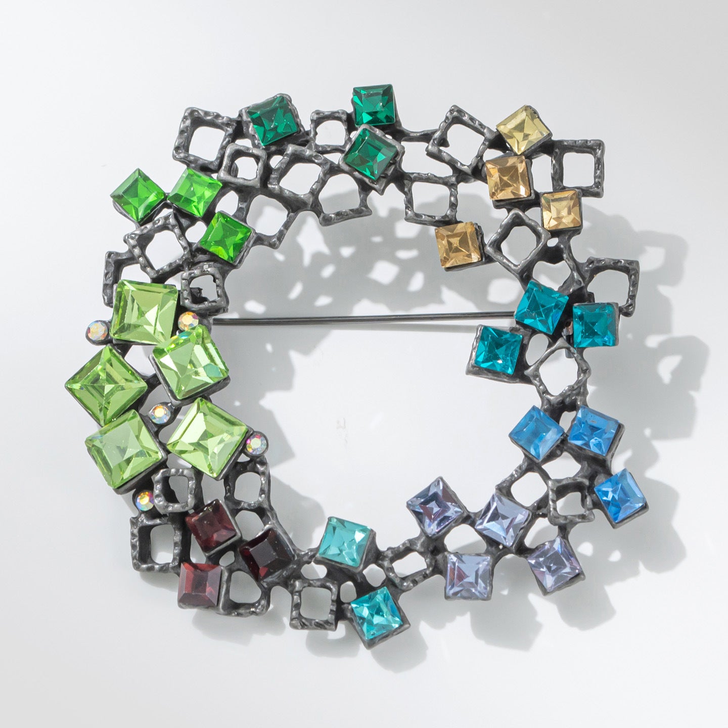 Crystal Circle Brooch