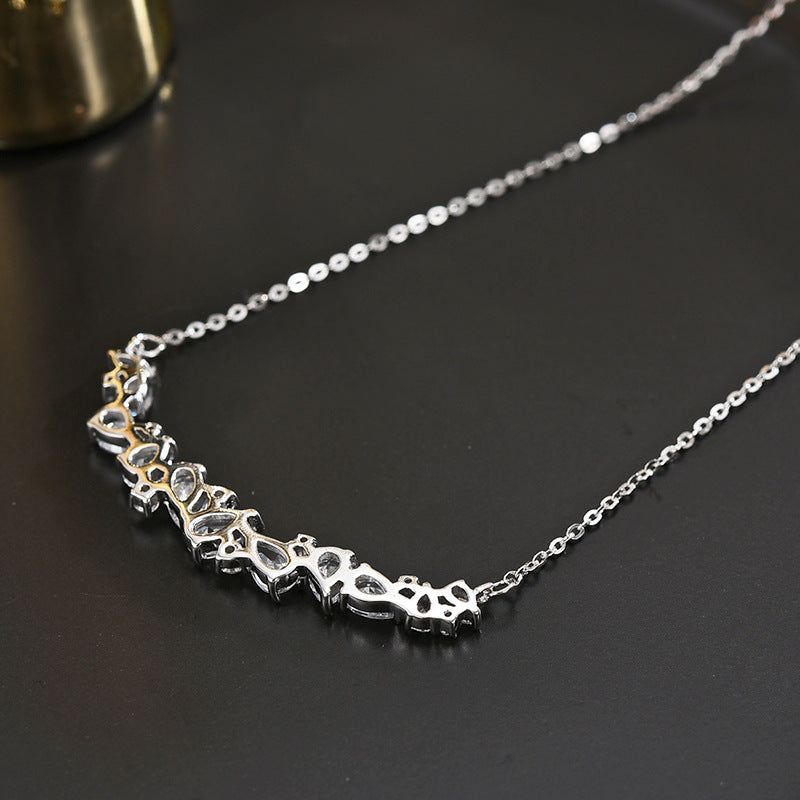 Whole Body S925 Silver Necklace Women's Light Luxury Niche Design Advanced Sense Collarbone Chain Ins Simple Cold Wind Accessories