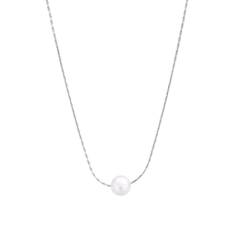 S925 Sterling Silver Baroque Pearl Necklace