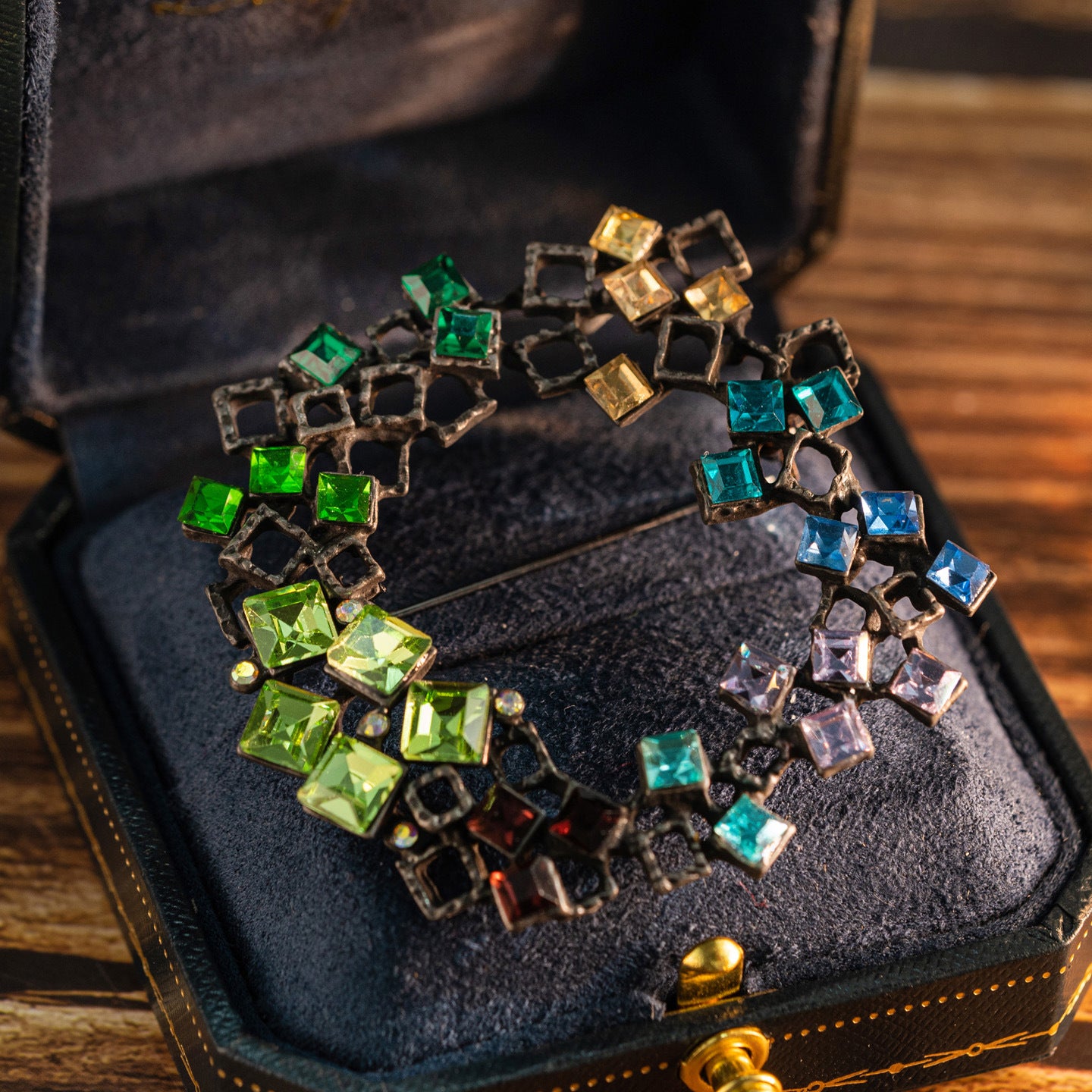 Crystal Circle Brooch