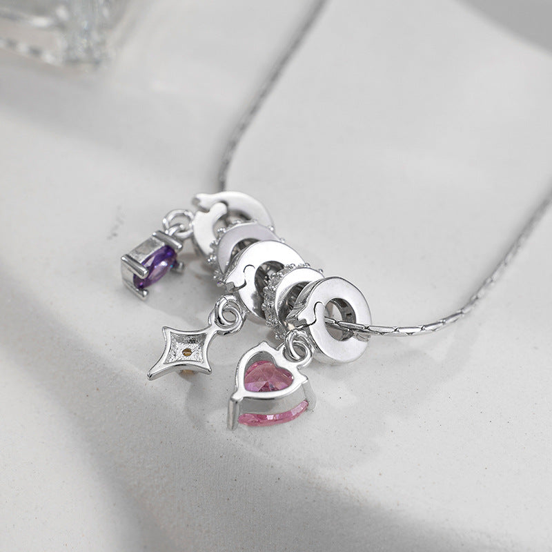 S925 Sterling Silver Dopamine Astral Love Necklace