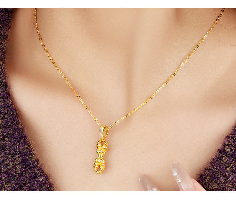 S925 Sterling Silver Vajra Pestle Necklace Niche Design INS Same Style