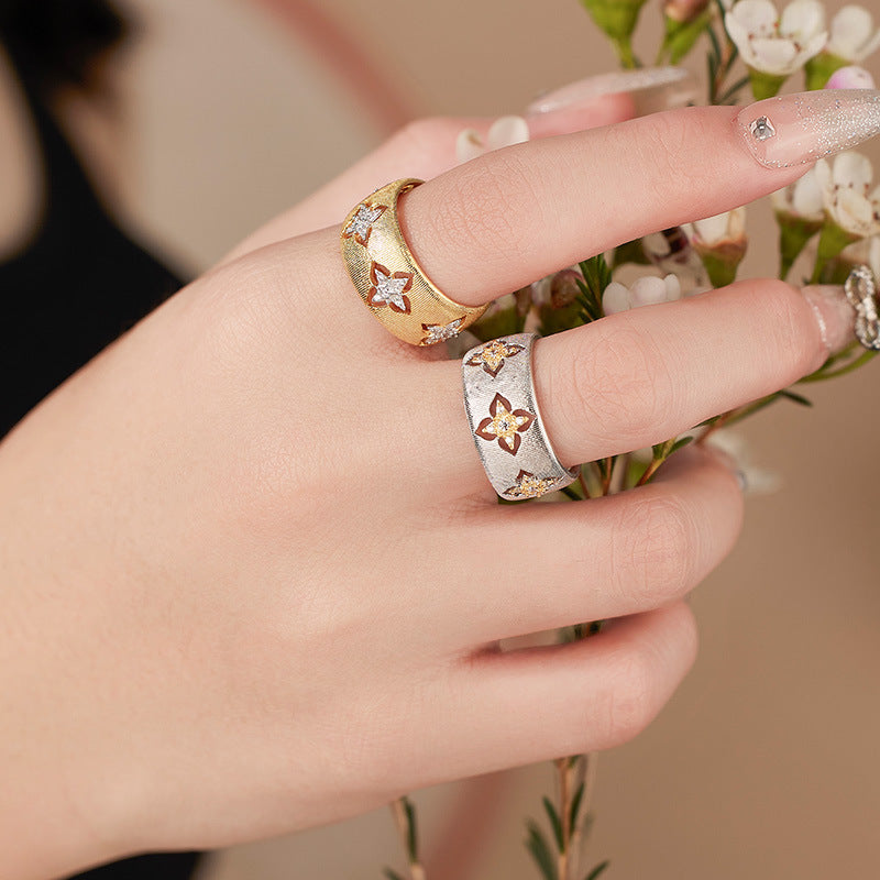 Dapaza Classic Brushed Craft 925 Silver Ring