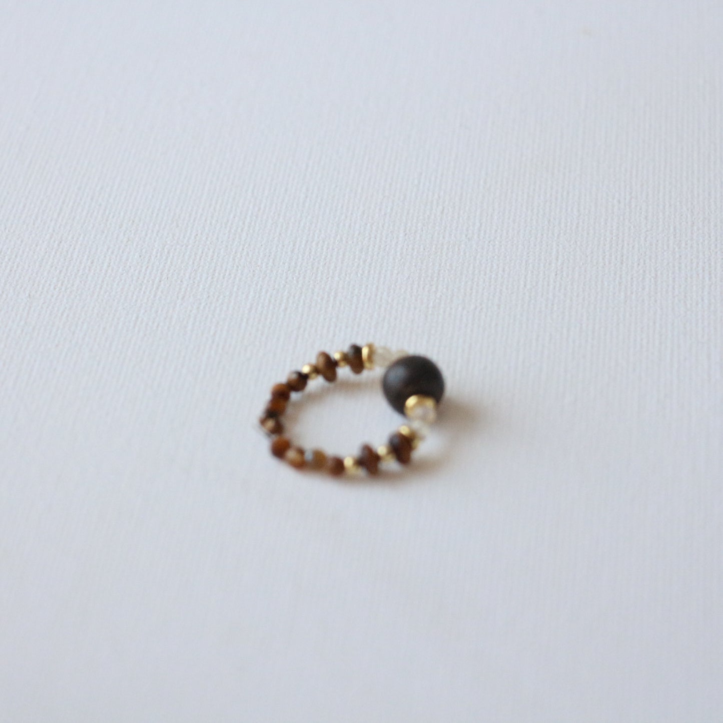 Maillard Vintage Necklace Tiger's Eye Beaded Bracelet Ring
