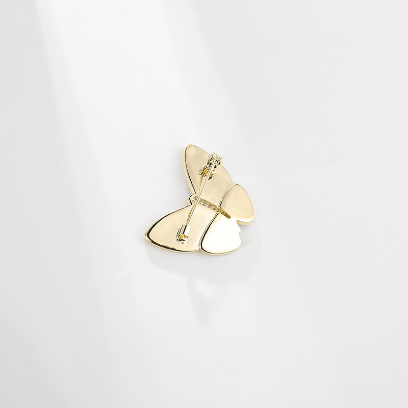 Break The Cocoon Into A Butterfly Natural Shell Butterfly Brooch