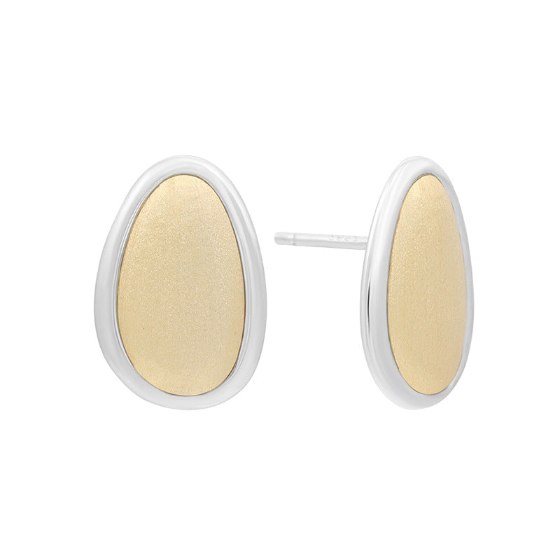 Dapaza S925 Silver Geometric Elliptical Earrings