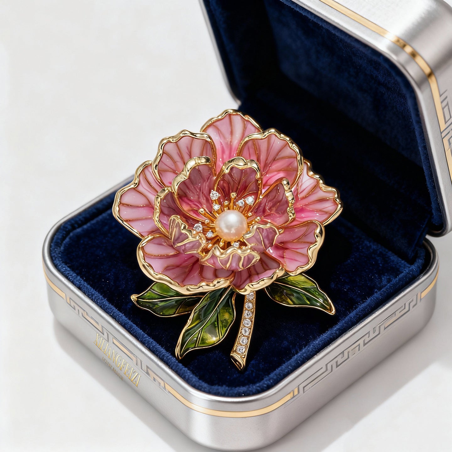 Peony Literary and Retro Court Style Clothing Brooch Accessories