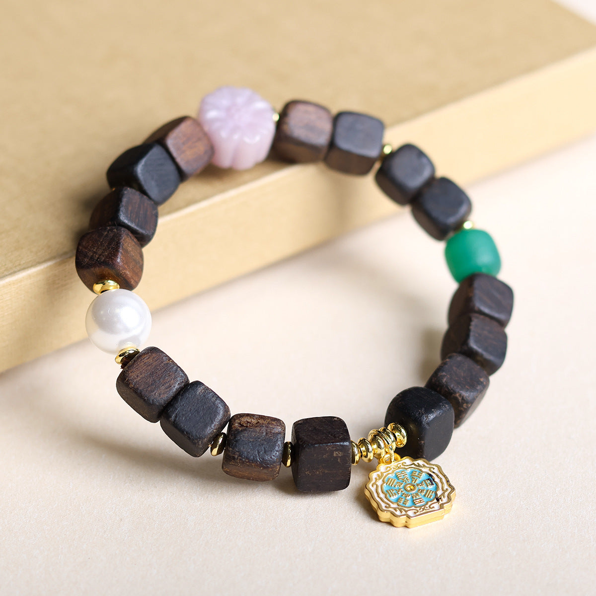 Buddha Life Agarwood Random Bead Bracelet Tibetan Beeswax Bead Bracelet