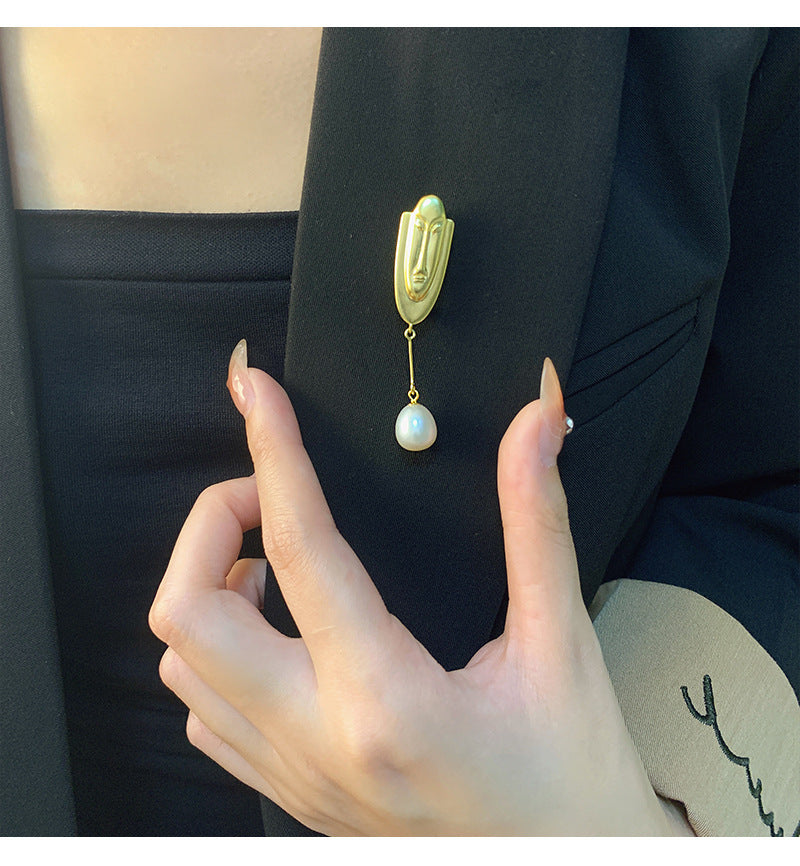 Dapaza 925 Sterling Silver Portrait Brooch