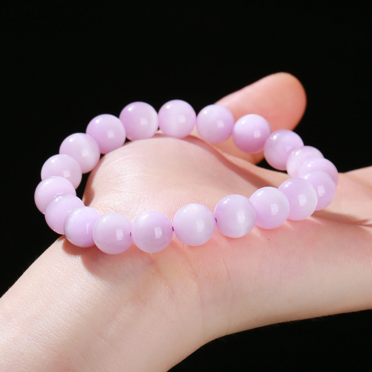 Buddha Life 7A Natural Cat's Eye Kunzite Purple Crystal Bracelet Women's