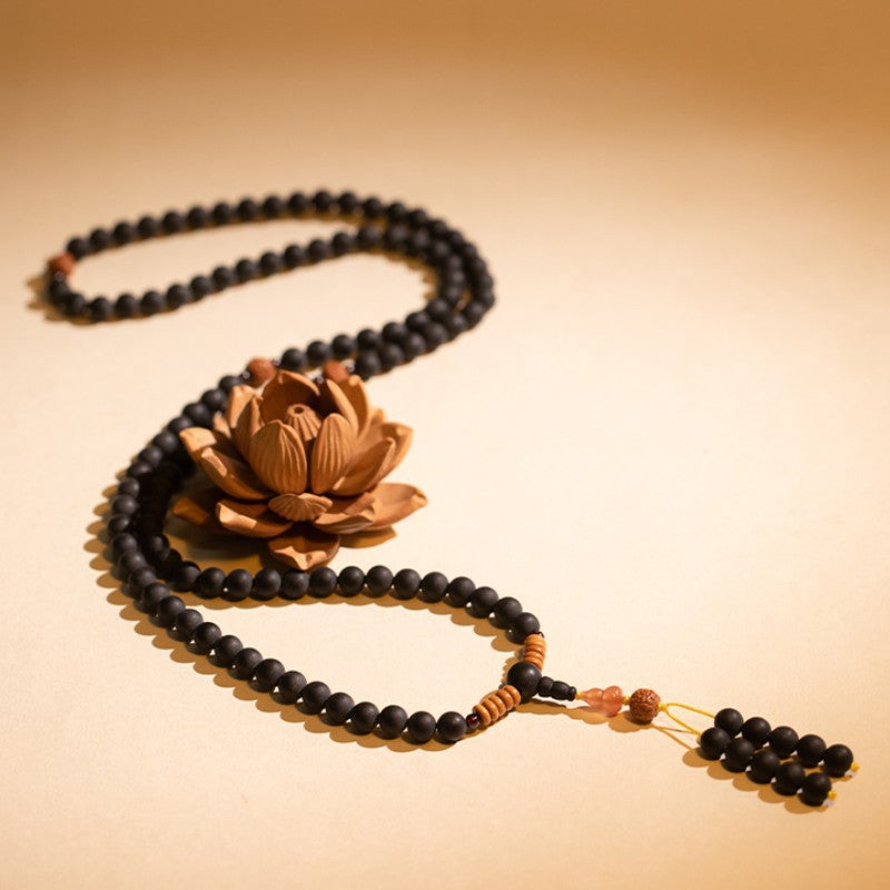 Buddha Life Medicine Pernan Red Agate Buddha Bead Bracelet 108 Beads Bracelet for Men's and Women's