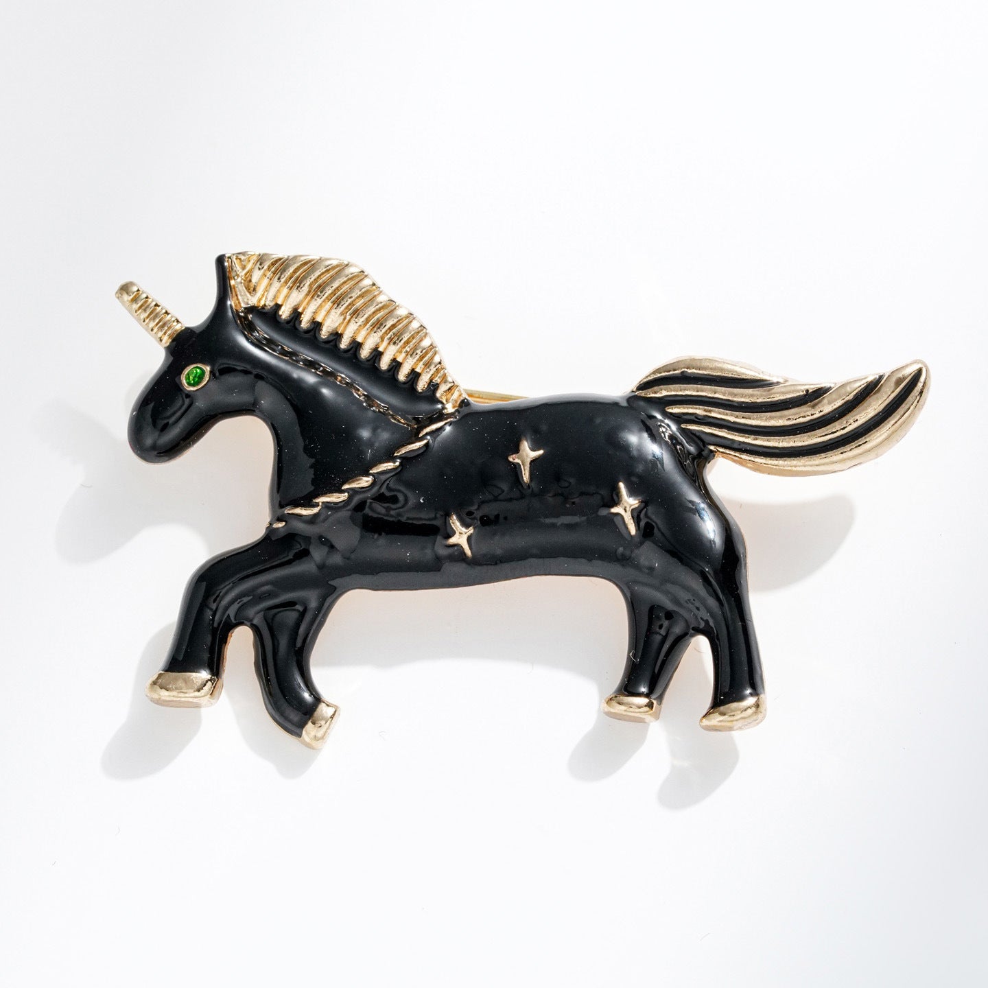 Enamel Unicorn Brooch, Animal Zodiac Horse Corsage