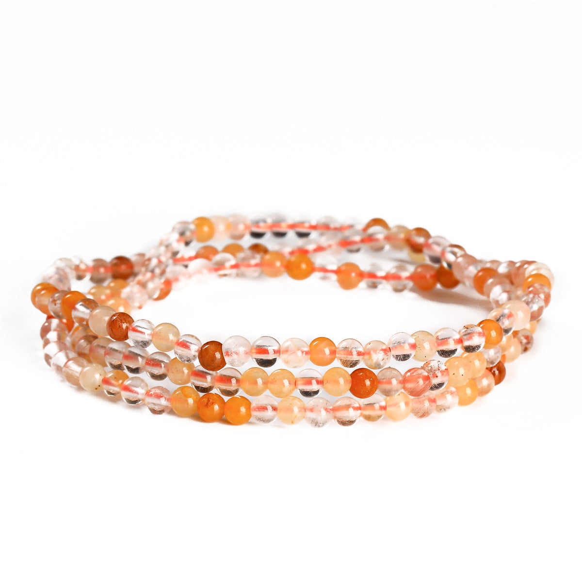 Buddha Life Natural Ice Transparent Color Crystal Multi-circle Bracelet