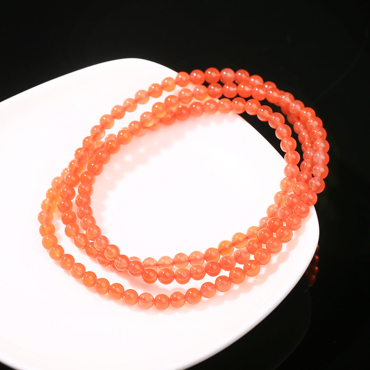 Buddha Life 7A Natural South Red Agate Multi-circle Bracelet