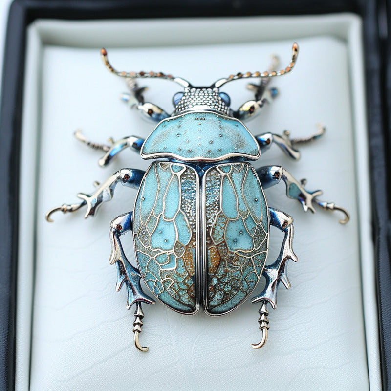 Siberian Direct Animal Corsage, Beetle Brooch, Foreign Trade Insect Pin