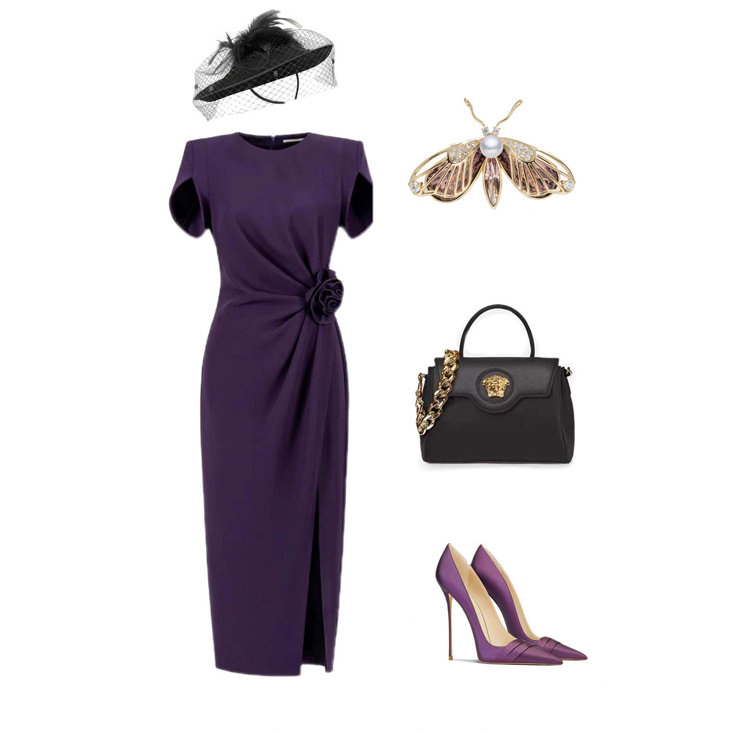 Freshwater Pearl Crystal Butterfly Brooch