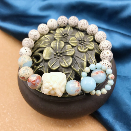 Buddha Life Bodhi Tara Single Circle Bracelet Buddha Beads Rosary Beads