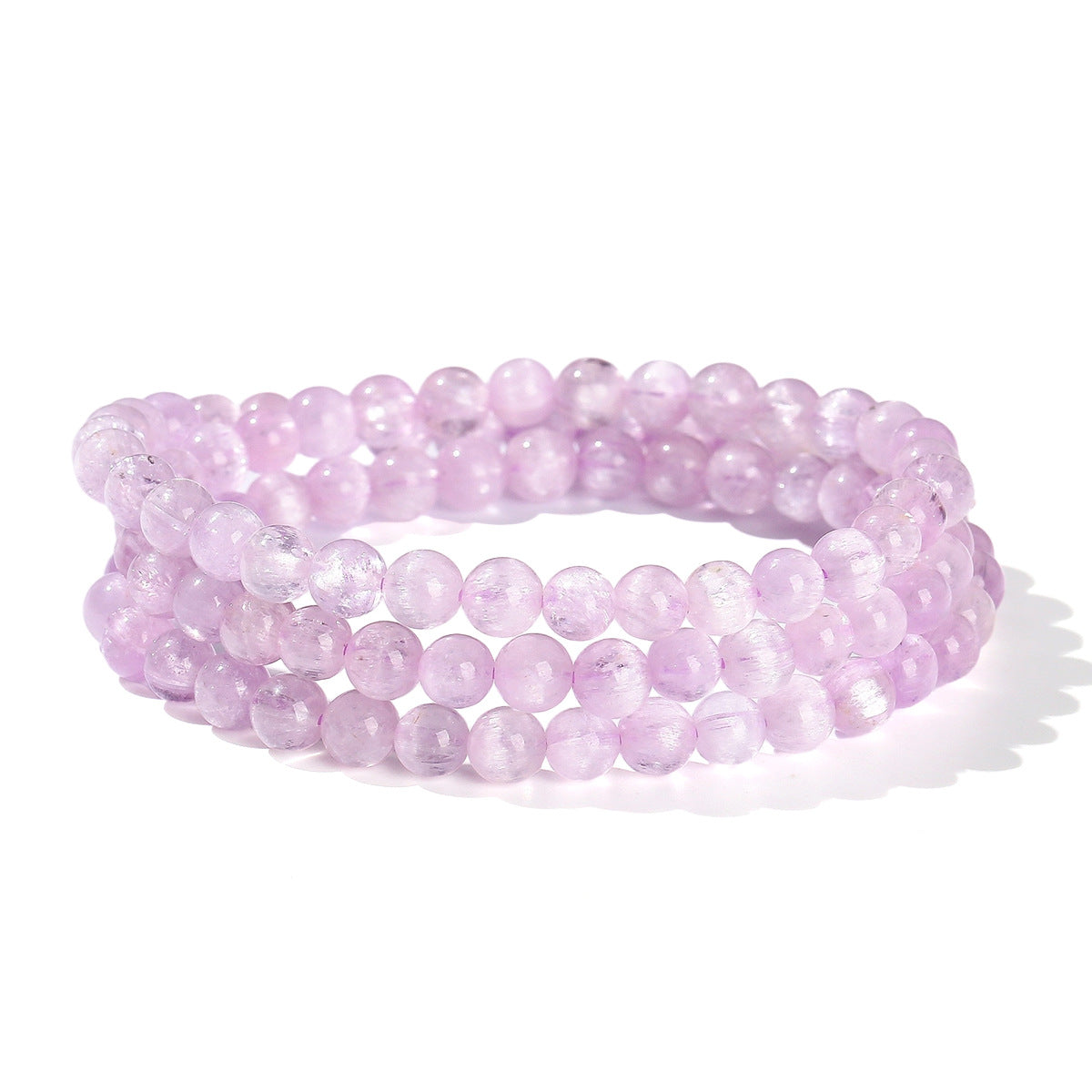 Buddha Life 5A Natural Afghan Kunzite Multi-ring Bracelet