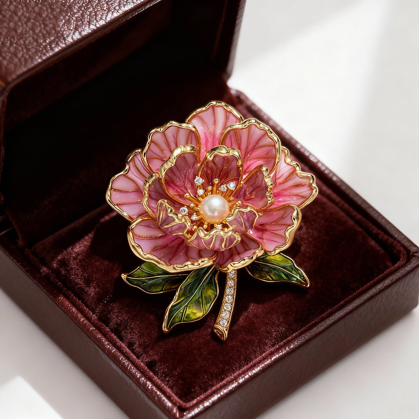 Peony Literary and Retro Court Style Clothing Brooch Accessories